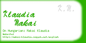 klaudia makai business card